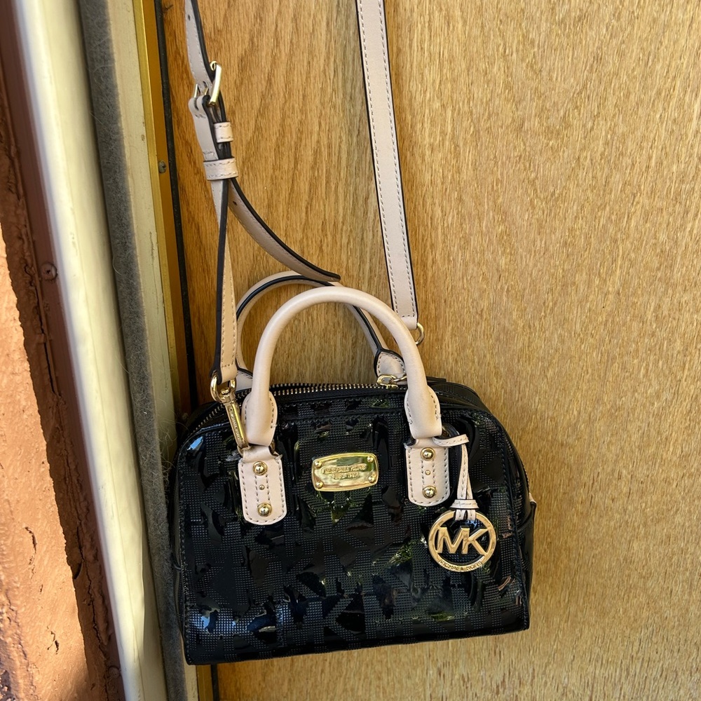 Michael Kors Black and Cream Mini Bag